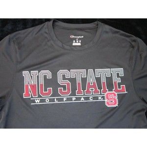 Vintage 90's Logo NC STATE Wolfpack North Carolina NCSU Black SMALL Shirt S Dri